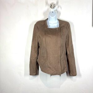 Miilla Clothing faux suede brown jacket size small
